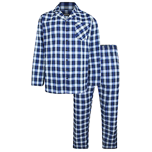 Bigdude Woven Pyjama Set Blue